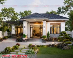mẫu nhà cấp 4 sân vườn