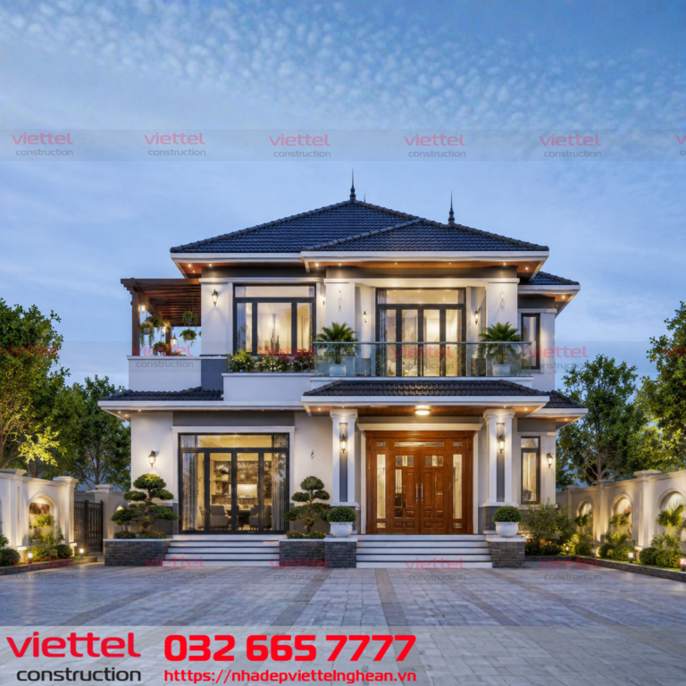 Nhà 2 tầng mái Nhật